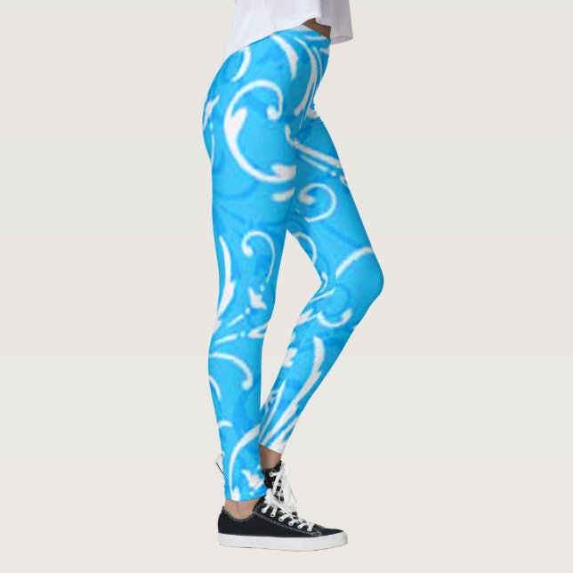 Leggings Motifs Blue Swirl (Droite)