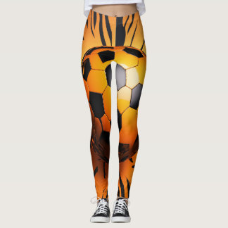 Leggings Motifs de boule orange 3D