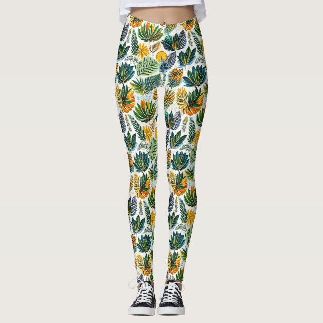 Leggings Motifs de fleurs (Devant)