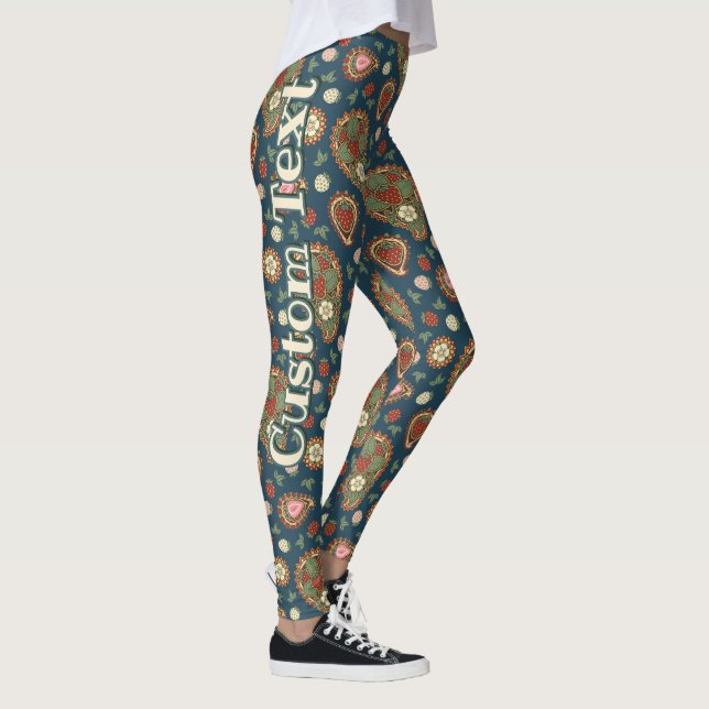 Leggings Motifs de fraise Paisley (Droite)