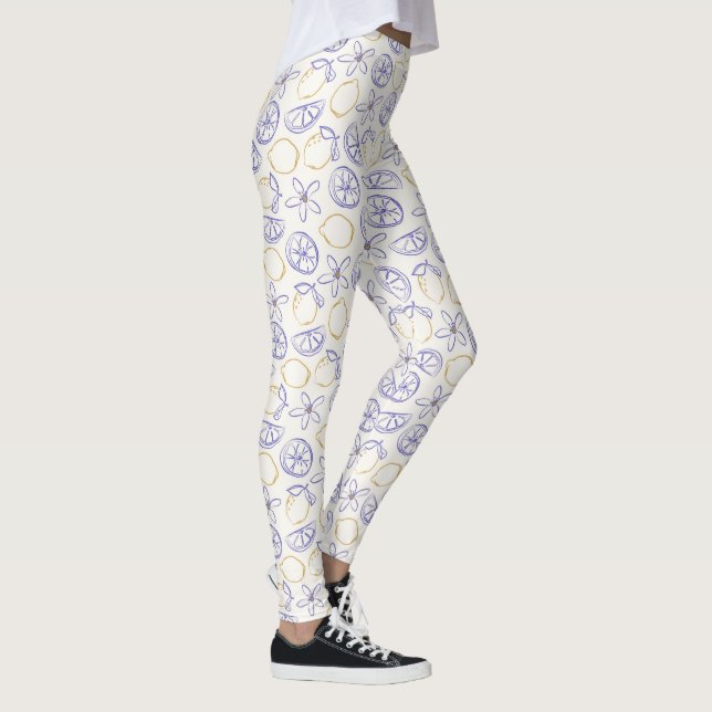 Leggings Motifs de gribouillages de canons citron (Droite)