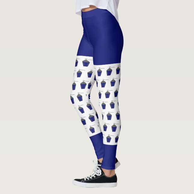 Leggings Motifs de lanterne bleu foncé Bryn Mawr (Gauche)