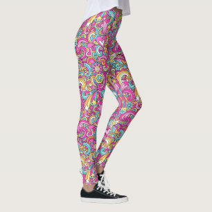 Leggings Motifs de l'Hippie 60 rétro