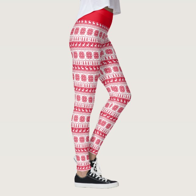 Leggings Motifs de Noël rouge (Droite)