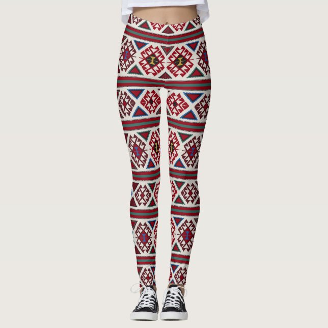 Leggings motifs de tapis arméniens - Design unique (Devant)