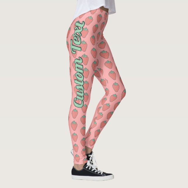 Leggings Motifs d'icônes fraises (Droite)