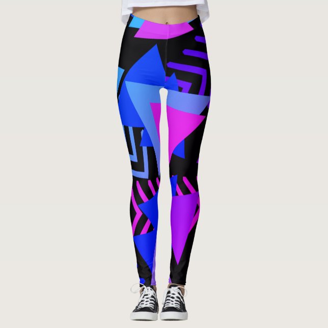 Leggings Motifs du triangle bleu (Devant)