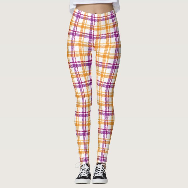Leggings motifs en tissu plaid (Devant)
