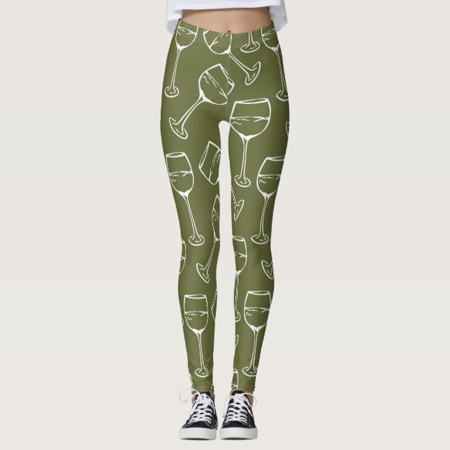 Leggings MOTIFS EN VERRE DE VIN (Devant)