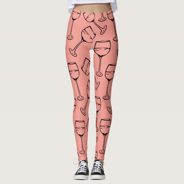 Leggings MOTIFS EN VERRE DE VIN (Devant)