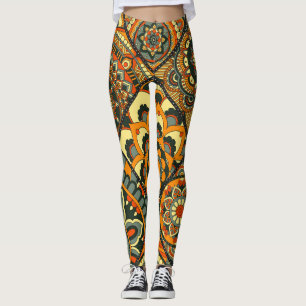 Leggings Motifs islamiques vintages, sans couture décorativ