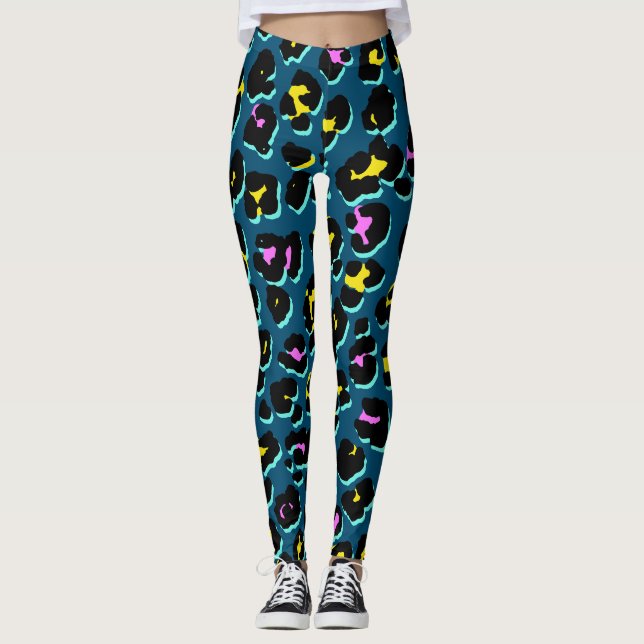 Leggings Motifs Leopard tendance des années 80 (Devant)