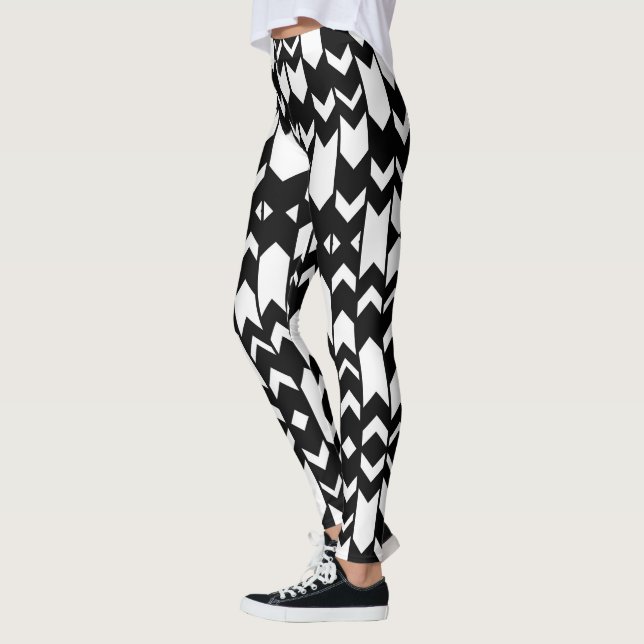 leggings motifs noirs et blancs (Gauche)