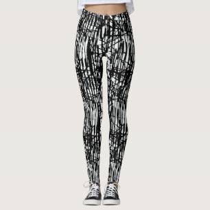 Leggings Motifs noirs et noirs