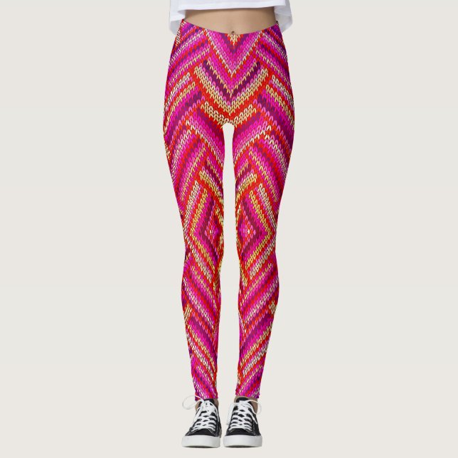 Leggings Motifs ondulés colorés (Devant)