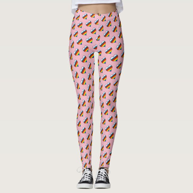 Leggings Motifs Rainbow Heart (Devant)