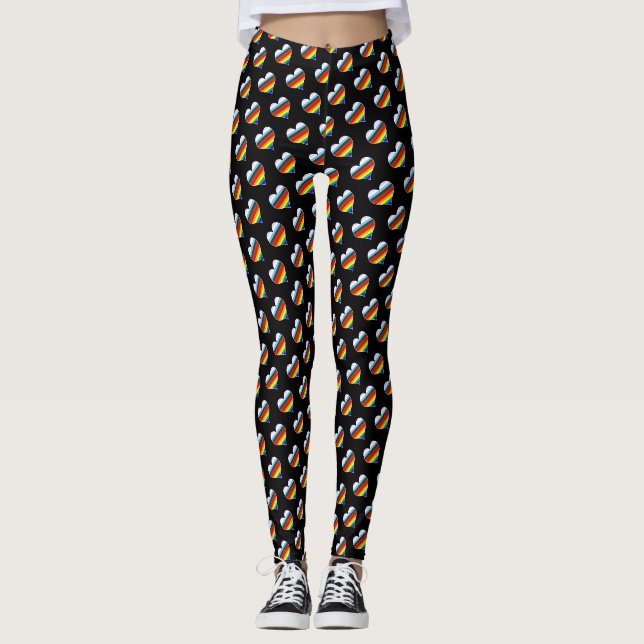 Leggings Motifs Rainbow Heart (Devant)