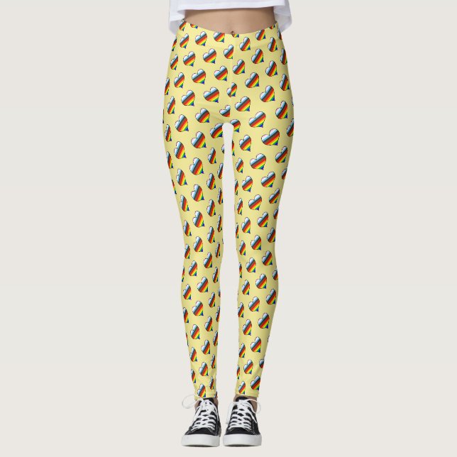 Leggings Motifs Rainbow Heart (Devant)