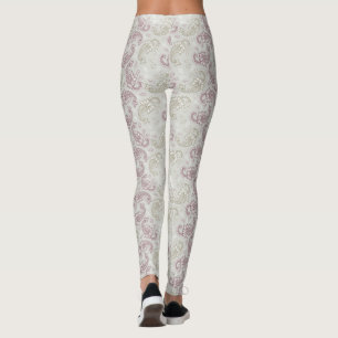 Leggings Motifs Redwood-Green Paisley
