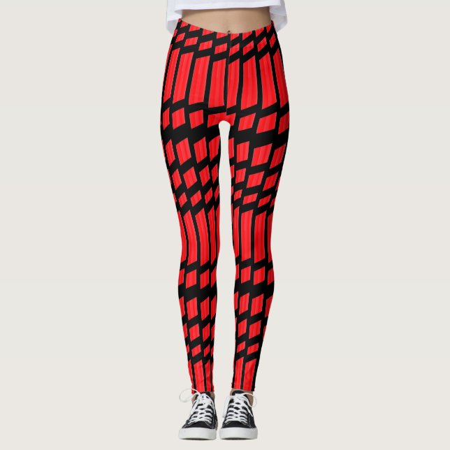 Leggings Motifs rouges Designer (Devant)