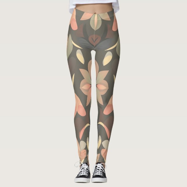 Leggings Motifs sans soudure - Elegant Organi (Devant)