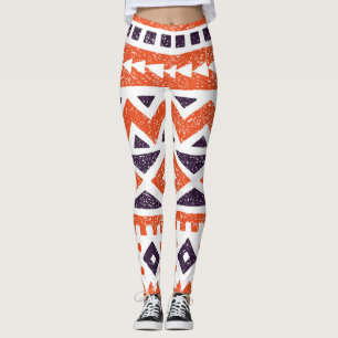 Leggings Motifs tribaux aztèques, imprimés rayés