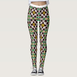 Leggings Motifs tribaux hexagonaux tendance