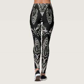 Leggings Motifs tribaux noirs et gris