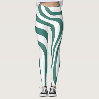 Leggings motifs verts et blancs