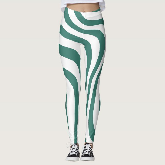 Leggings motifs verts et blancs (Devant)
