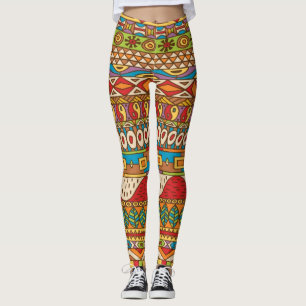 Leggings Motifs vintages africains 