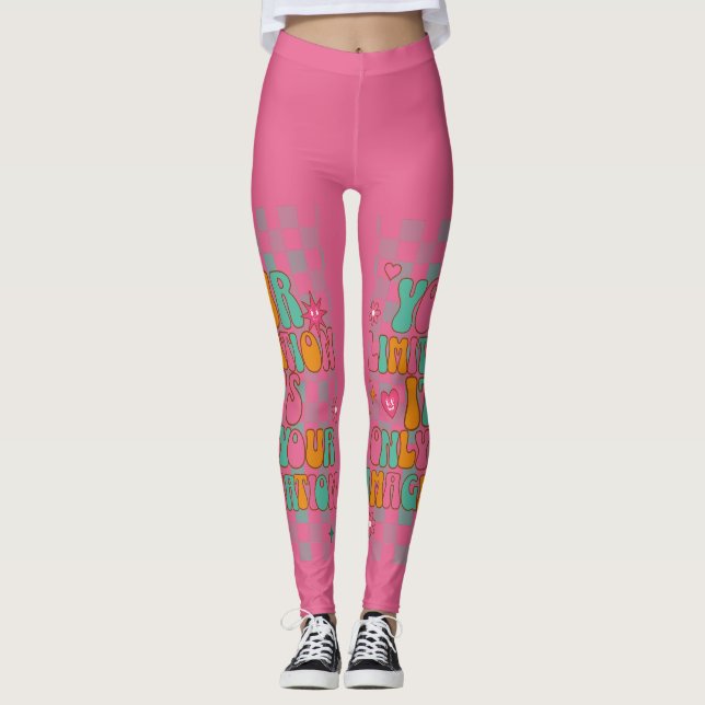 Leggings Motivationnel, Inspirationnel, Good Vibes (Devant)
