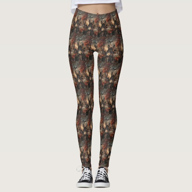 Leggings Moto à cheval Boxer Halloween effrayant (Devant)