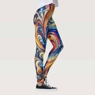Leggings Mouvement coloré Art Abstrait