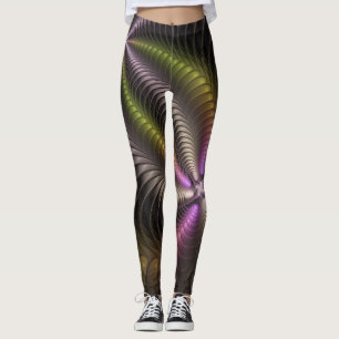 Leggings Mouvement puissant Colorful Abstrait Fractal Art