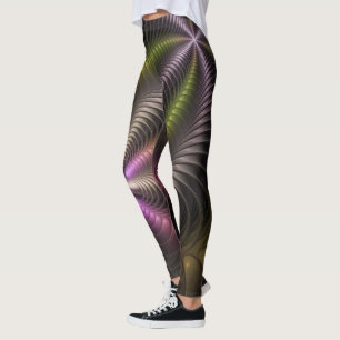 Leggings Mouvement puissant Colorful Abstrait Fractal Art