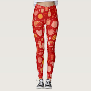 Leggings Mugs et Cadeaux de Fêtes Cosy Motif Rouge