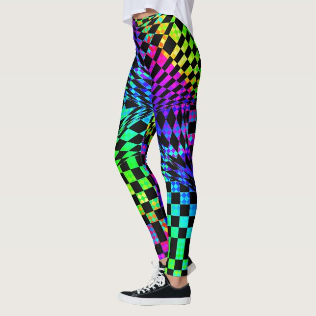 Leggings Multi-vérificateurs tordus par Kenneth Yoncich (Gauche)
