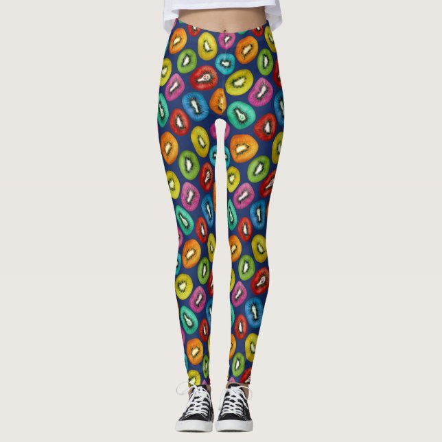 Leggings Multicolor Kiwi Motif (Devant)