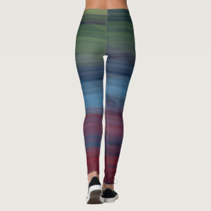 Leggings Multicolor rustique Élégant Turquoise femmes