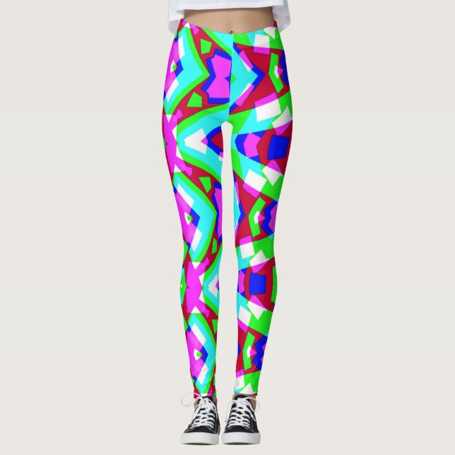 Leggings Multicolor vibran abstrait "Ratti_Creative_Arts" (Devant)