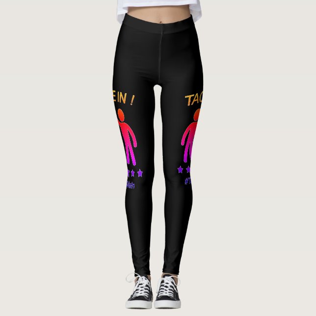 Leggings Multicolore noir - étiquetez-moi dedans (Devant)
