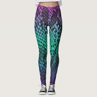 Leggings Multicolore se fanent les guêtres de peau de