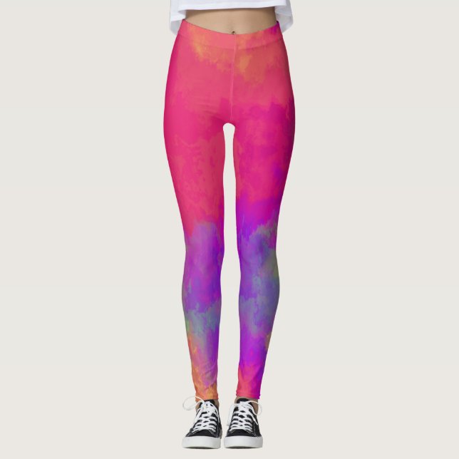Leggings multicolores Abstraits (Devant)