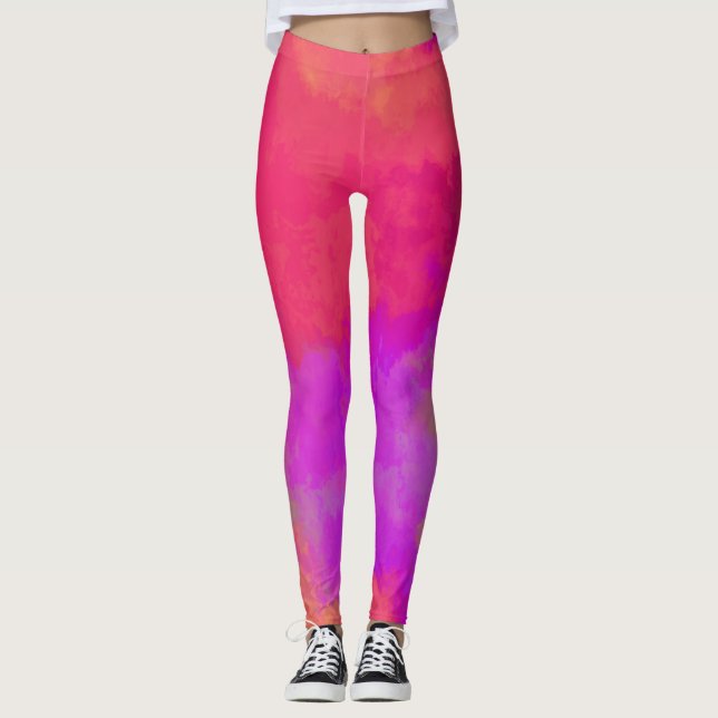 Leggings multicolores Abstraits (Devant)