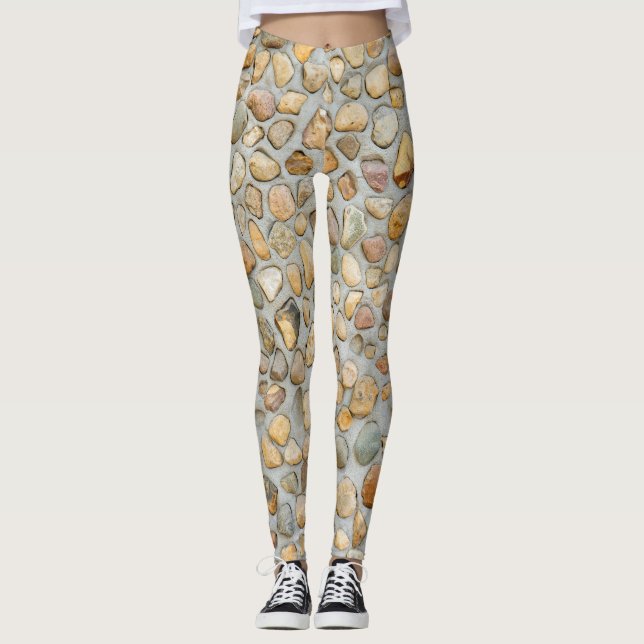 Leggings Mur de galets rustique (Devant)