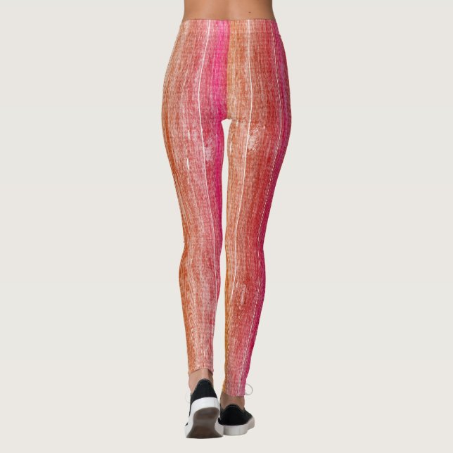 Leggings mur en bois coloré (Dos)