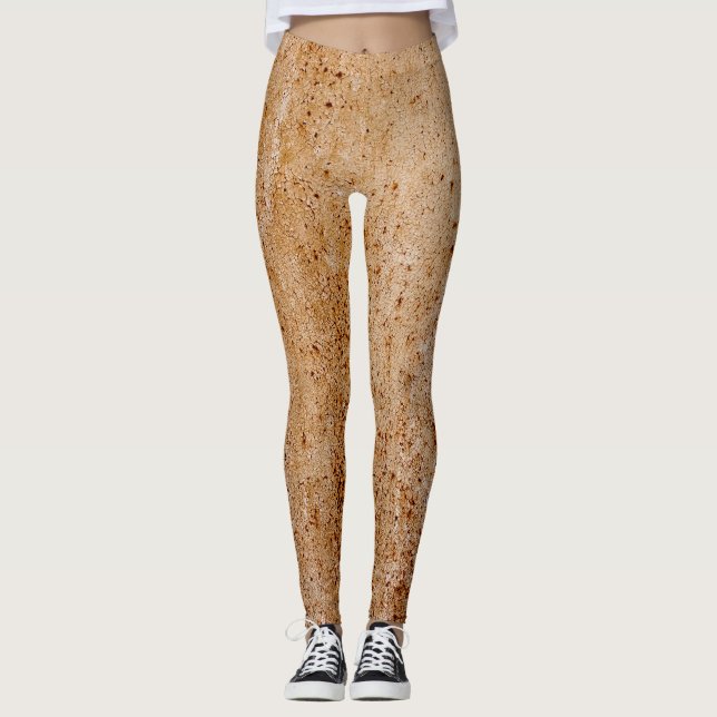 Leggings Mur en fer rouillé, détail de texture. (Devant)
