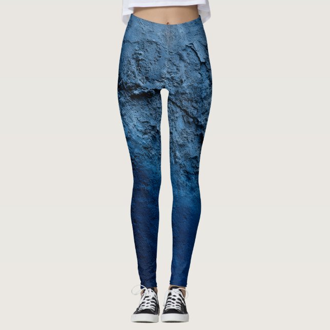 Leggings Mur peint en bleu (Devant)