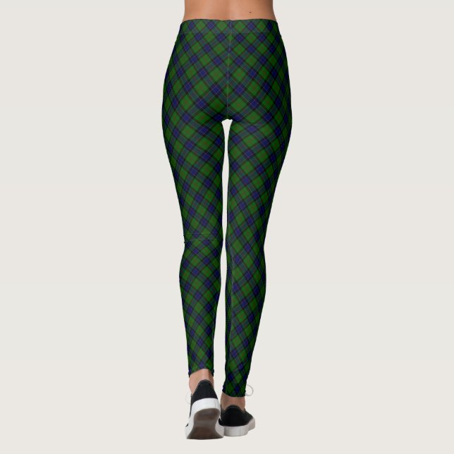 Leggings Murray tartan bleu vert plaid (Dos)